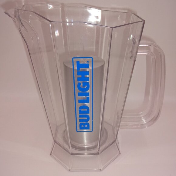 Polar Pitcher Other - Bud Light Logo Plastic Polar Pitcher w/ Stainless Steel Ice Holder 60 Oz 9" USA